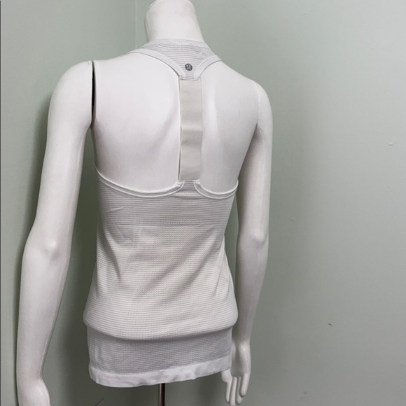 Lululemon High-Neck Swiftly Tech Tank White Size 4 - Picture 5 of 7
